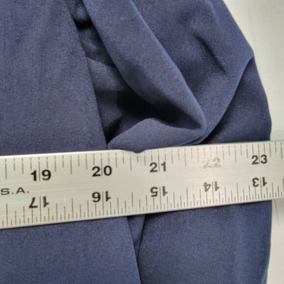 2 Piece Outfit Set Blue Drop Shoulder Open Front Coat & Pants Women's Size L - Picture 11 of 13